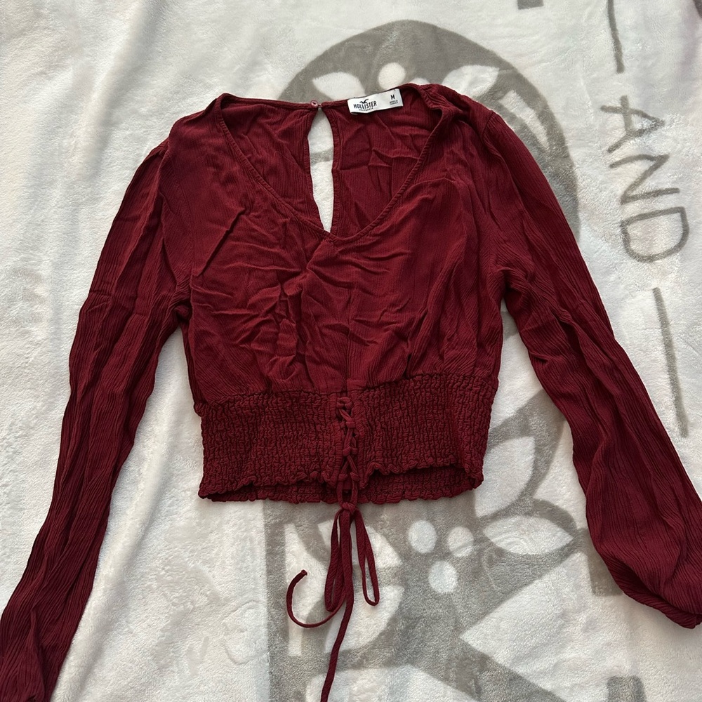 Hollister Deep Red Women's Blouse